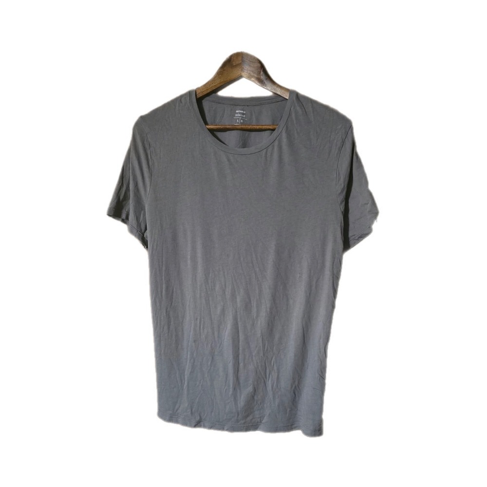 Old Navy Relaxed T-Shirt Womens Large Gray Excellent Short Sleeve Scoop Neck